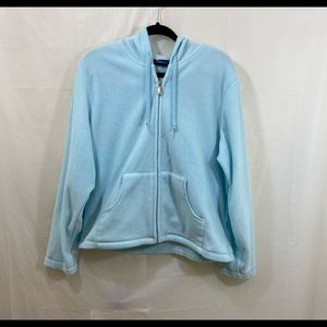 Mint green fleece zip up jacket!